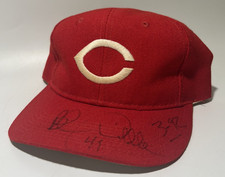 ROB DIBBLE Signed Autographed Game Worn Hat CINCINNATI REDS Sports Specialties