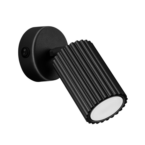 Wandstrahler Karbon Schwarz Mit Schalter GU10-image