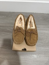 NIB NEW UGG UGGS Women's Dakota Chestnut Suede Slippers House Shoes Size 4.5