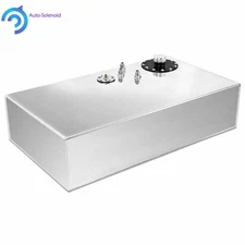 Aluminum 17 Gallon/64L Street Rod Race Fuel Cell Gas Tank w/ Cap & Level Sender