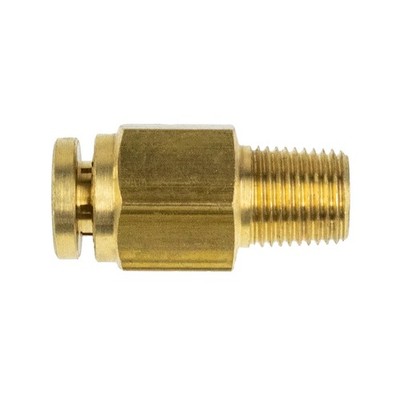PUSH-TO-CONNECT FITTING - FITS 1/4'' AIR TUBE TUBING - 1/8''-27 NPT MALE THREAD