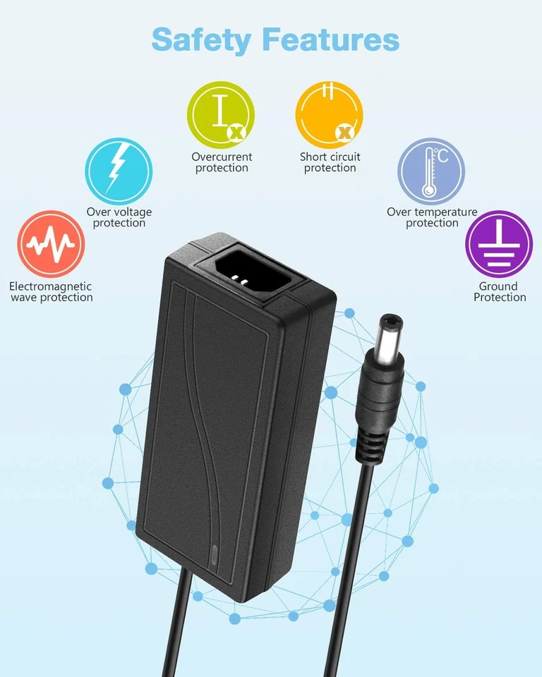 12V 5A 60W AC/DC Power Supply Adapter Transformer For 5050/5630 LED Strip/CCTV - Image 3 of 4