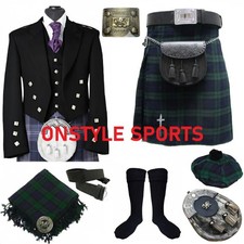 10pc Black Watch Kilt Outfit - Full Scottish Highland Dress Set - All Sizes