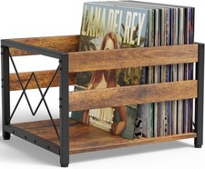 Vinyl Record Storage Crate Wooden Storage Box Classic Cube CD Albums Shelf