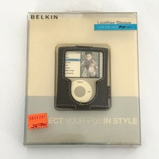 Belkin Black Leather Sleeve for iPod nano 3rd Gen - NEW In Case 2007 VINTAGE