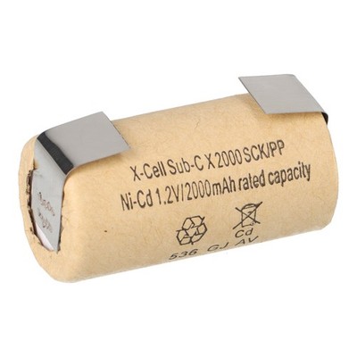 XCell Akku Sub-C 1,2V 2000mAh 2000SCK U- Lötfahne Pappmantel hochstromfähig