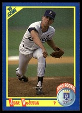 Jose DeJesus 1990 Score #587 Royals MLB READ FREE SHIPPING AutographDen