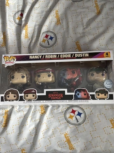 Stranger Things Nancy/Robyn/Eddie/Dustin Funko Pop Four Pack ￼