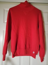 Vintage 90s Russell Athletic Red Blank Sweatshirt Size Medium Made In USA