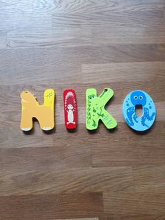 Holzbuchstaben Name NIKO Deko Kinder