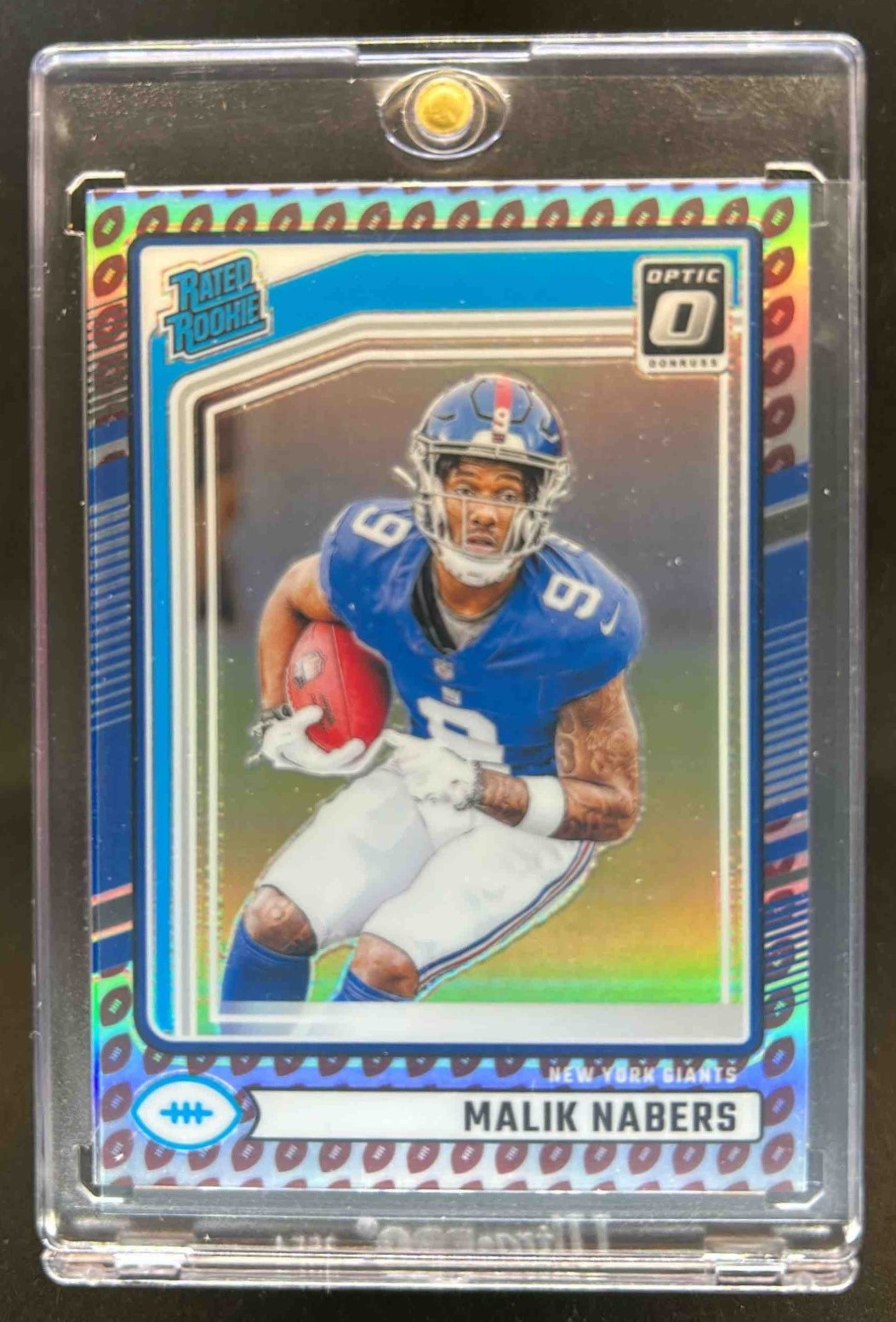 2024 Donruss Malik Nabers Optic Rated Rookie Preview Football Emoji #383 Giants