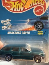 Hot Wheels 1996 Collector #606 Mercedes 300TD Blue Card 95535 Euro Styling