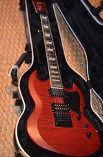 ESP LTD viper evertune black cherry see through w bareknuckle pu locking tuners