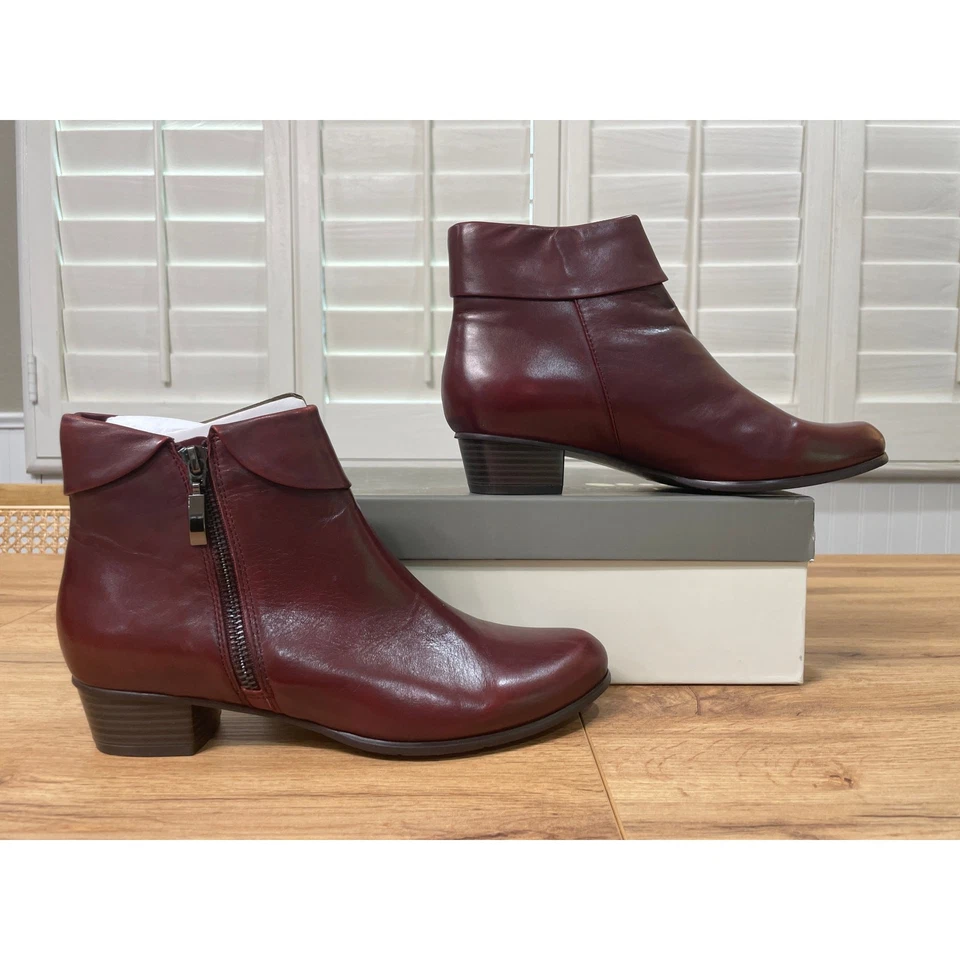 Spring Step Stockholm Boot Bordeaux Leather Size 8.5 US 39 EU NIB Pull On Bootie - Image 2 of 4