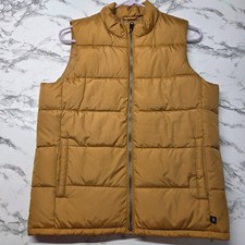 Gap Kids Extra Large Tan Full Zip Softshell Puff Quilted Fall Casual Vest