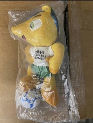 New 2014 Official FIFA World Cup Brazil Brazil's  Mascot Toy Fuleco Sealed Plush