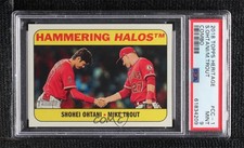 2018 Heritage High Number Combo Cards Shohei Ohtani Mike Trout PSA 9 MINT t3w