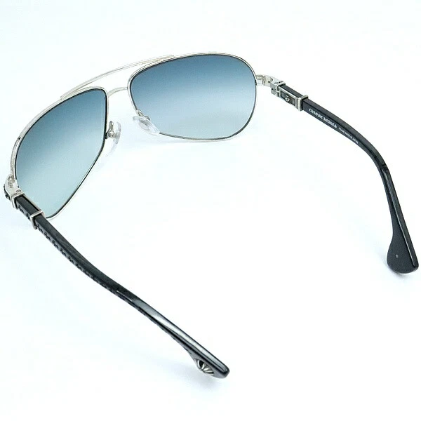 CHROME HEARTS GRAND BEAST Sunglasses Eyewear Teardrop Aviator Silver Body Only - Image 3 of 4