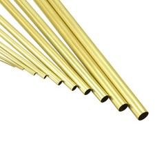 10Pcs 1-10mm OD X 0.2mm T 300mm L Brass Tube for DIY Seamless Round Pipe Tubing
