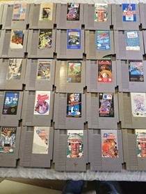 NES Cartridge Lot (40+) &ndash; Includes Gyromite, Tecmo Baseball, Tiger-Heli & More!