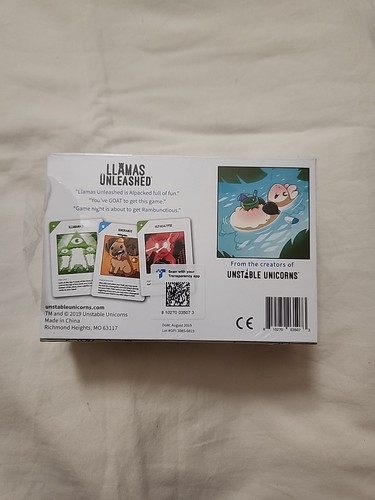 Unstable Unicorns Llamas Unleashed Card Game New Sealed - Picture 2 of 3