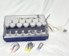 Remington Aqua Curl Steam Hot Rollers Flocked Royal Blue Velvet Covered