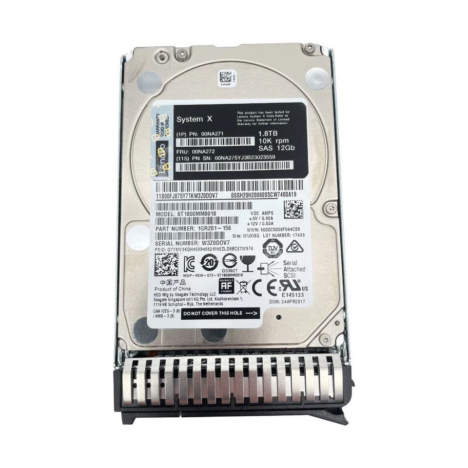 Lenovo 00NA271 Seagate 1.8TB 2,5" HDD SAS 12Gb/s 10K RPM 128MB Enterprise 24/7 - Bild 3 von 4