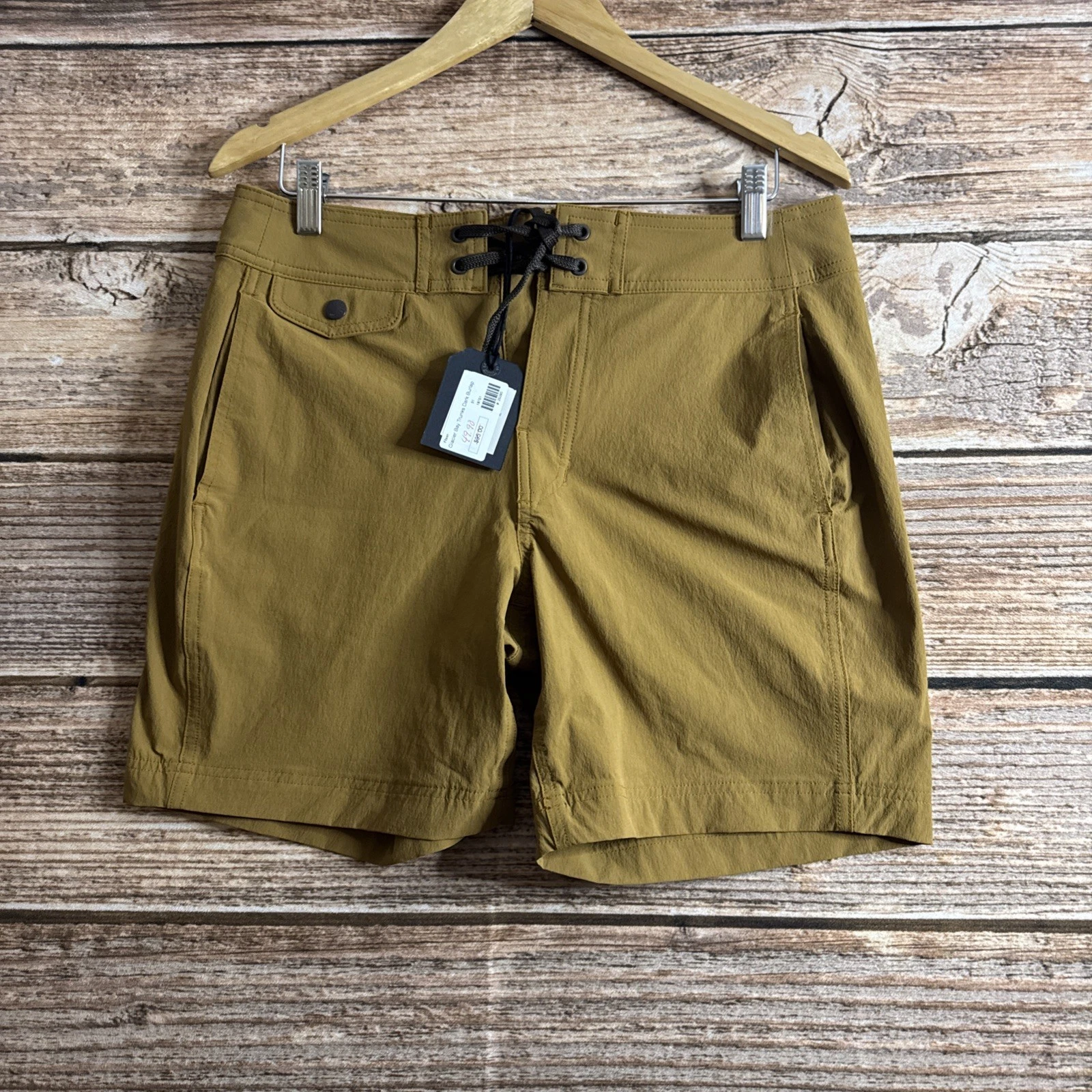 Filson Glacier Bay Swim Trunks Mens 31 Dark Burlap Quick Dry Stretch Linerless