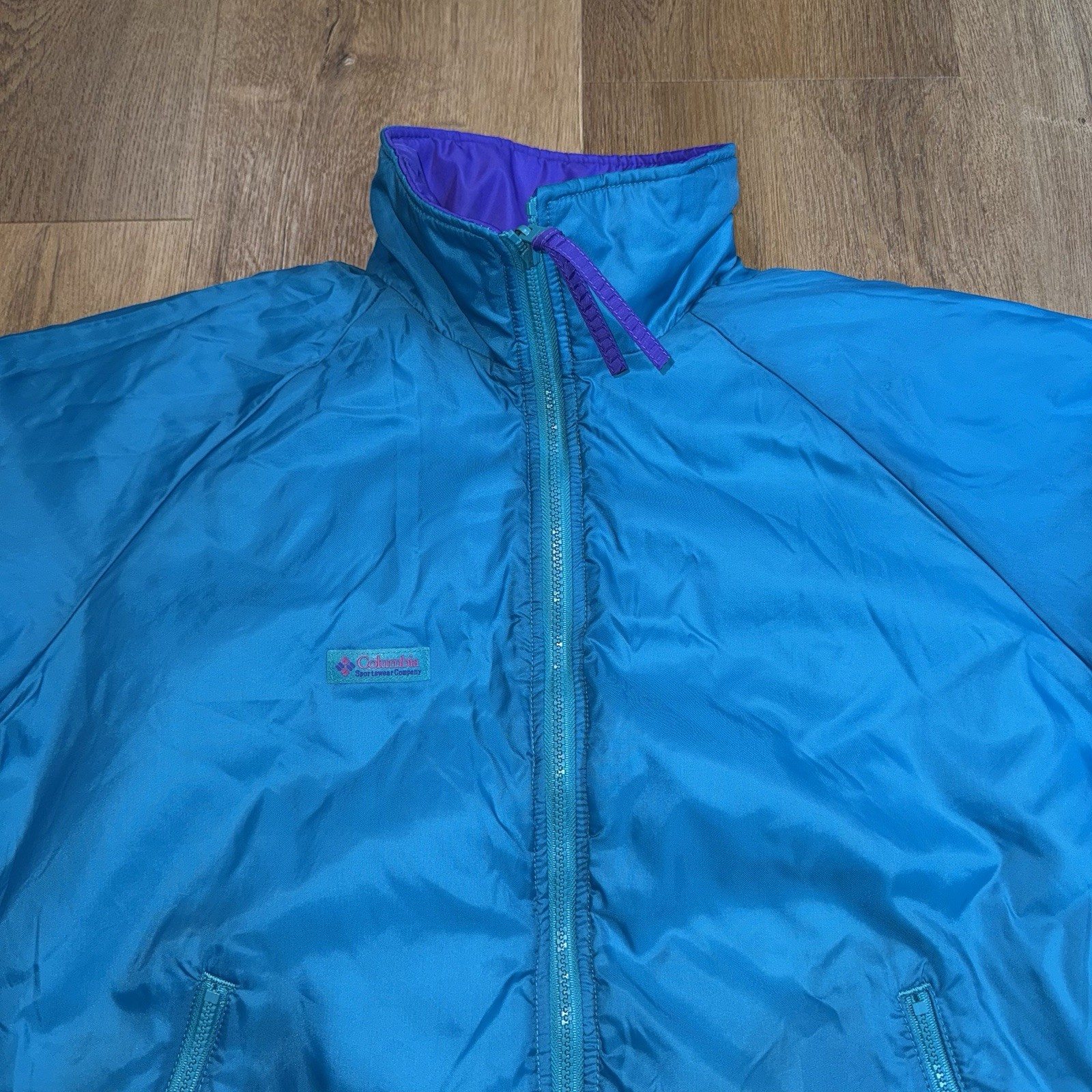 Vintage Columbia Jacket Womens Reversible Coat Retro Ski Warm Insulated 1980s XL thumbnail 15