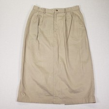 Vintage Ralph Lauren Chino Khaki Skirt Size 14 Made in USA Union