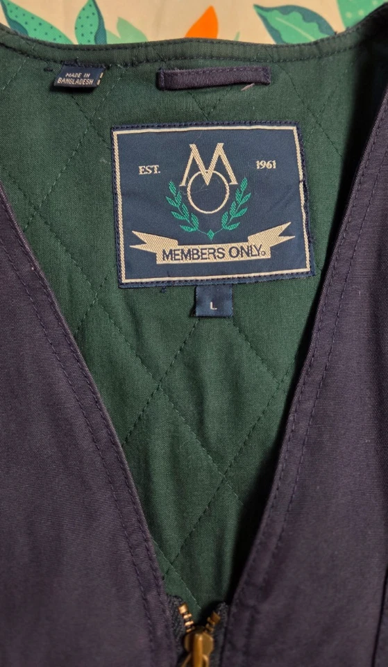 Chaleco utilitario/pesca con mosca grande Members Only vintage para hombre Foto 2 de 4