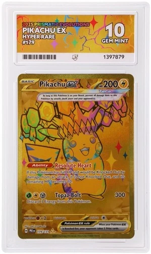 Pokemon Pikachu TCG Prismatic Evolutions Holo Card 179/131 ACE 10