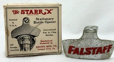 NOS Falstaff Beer Starr X Bottle Opener Original Box