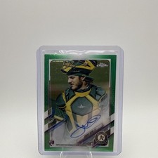 2021 Topps Chrome Rookie Green Refractor /99 Jonah Heim #RA-JH Auto 2u3