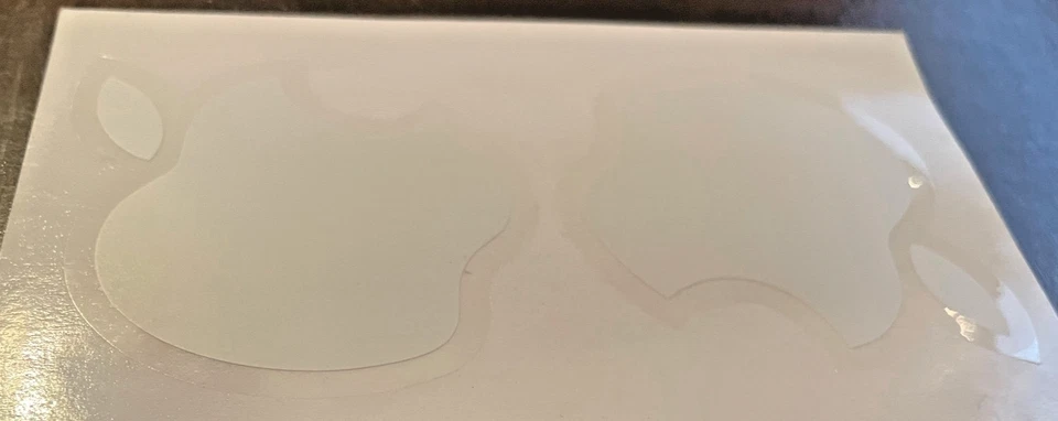 Authentic Apple OEM Logo Decal Stickers – 2 White Apples approx. 3"x5" FREE SHIP - Image 2 of 2