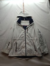 Tommy Hilfiger Jacket Womens XL White 3-in-1 All Weather Hooded Coat Windbreaker