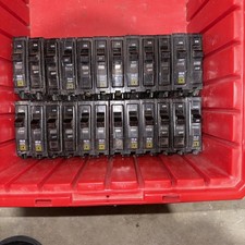 Square D Breakers All 20A QO Single Pole Lot Of 24