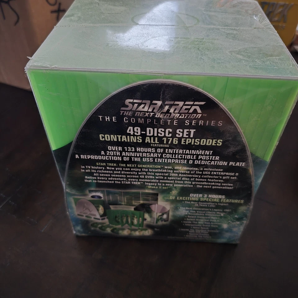 STAR TREK NEXT GENERATION COMPLETE SERIES 20th Anniversary 49 DISC Box Set NEW - Image 4 of 4