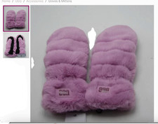 UGG Faux Fur Mittens Rose Quart NEW WITH TAGS SIZE S/M New