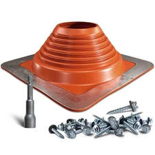 VIVIDA #7 Metal Roof Pipe Boot, Silicone, for 6-11" OD Pipe