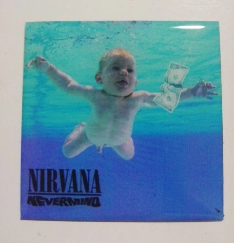 NIRVANA magnet aimant dimension environ 4,3 cm x 4,3 cm NEVERMIND - Photo 1/1