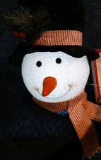 Vintage Light Up Snowman Tree Topper 9 In, Takes 3 AA Batteries