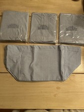 Lot Of 4 Land Of Nod Blue Gingham Check Basket Liners