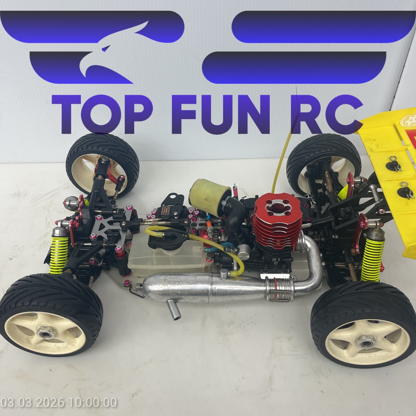 THUNDER TIGER EB-4 1/8 SCALE 4WD NITRO RC BUGGY FULLY UPGRAD