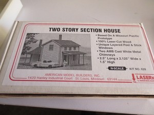 American Model Builders N Scale two story section house LaserKit #628
