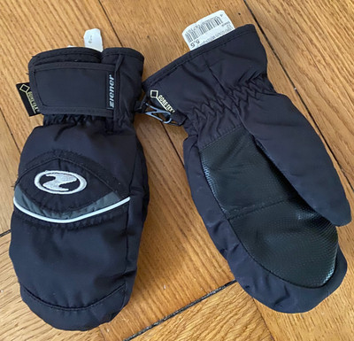 Ziener Kinder Fäustlinge 5,5 Ski Mädchen Junge  Schwarz Gore-Tex guter Zustand