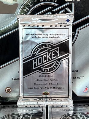 1992-93 UPPER DECK NHL HOCKEY (Low Series)   PACK 15 Cards WAYNE GRETZKY SEALED