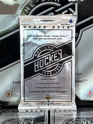 1992-93 UPPER DECK NHL HOCKEY (Low Series) 🏒 PACK 15 Cards WAYNE GRETZKY SEALED