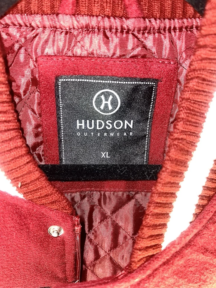 Hudson Outerwear We Killed Ape Red Camo Shark Varsity Bomber Jacket Size XL  - Image 4 of 4