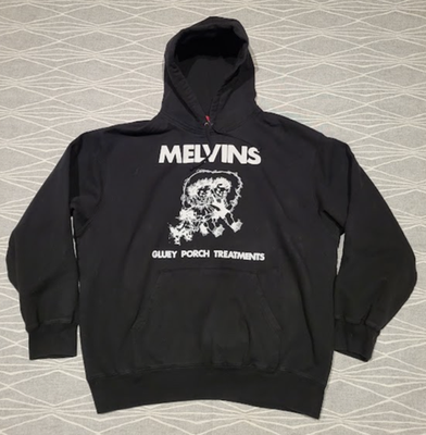 Supreme X MELVINS Hooded Sweatshirt Black Mens Size Large Premium